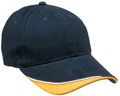 FRONT VIEW OF BASEBALL CAP NAVY/WHITE/GOLD